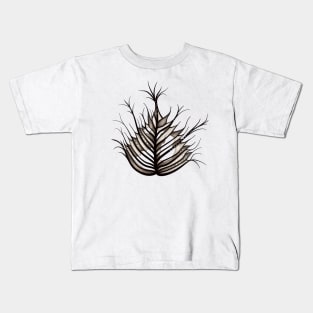 Hairy Leaf Abstract Botanical Art Kids T-Shirt